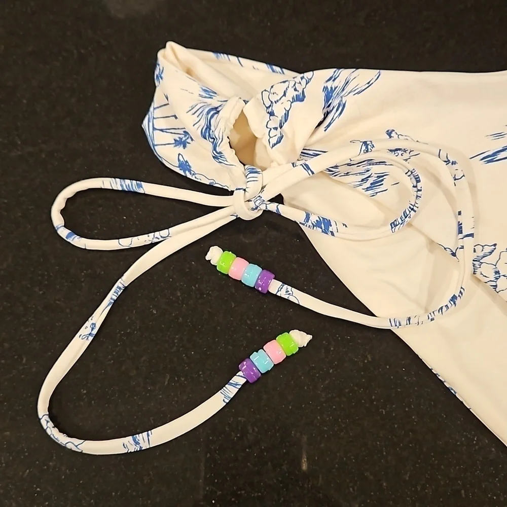 💕FRANKIES BIKINIS💕 Sand String Bikini Bottom ~ Surfer Dude Print XL NWT